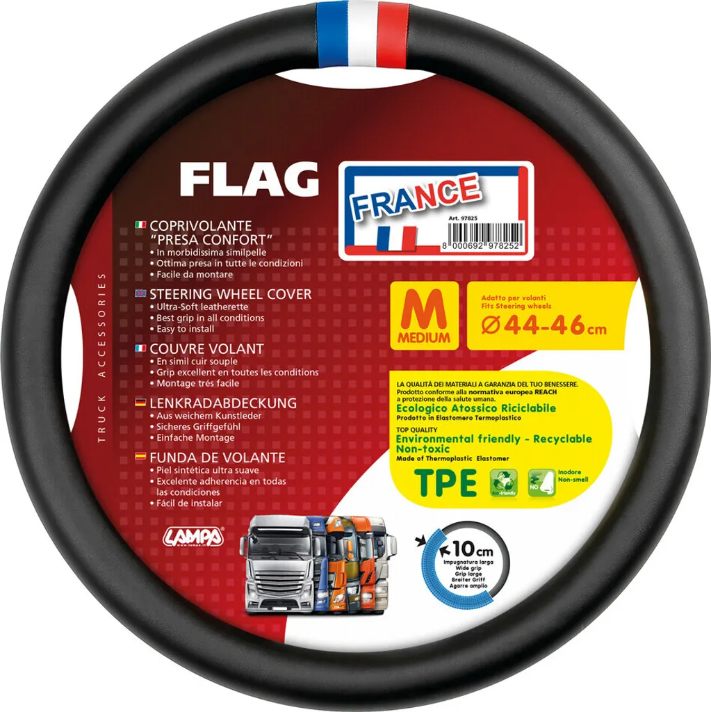 Coprivolante Lampa Flag Francia, in Skeentex - M - Ø 44/46 cm
