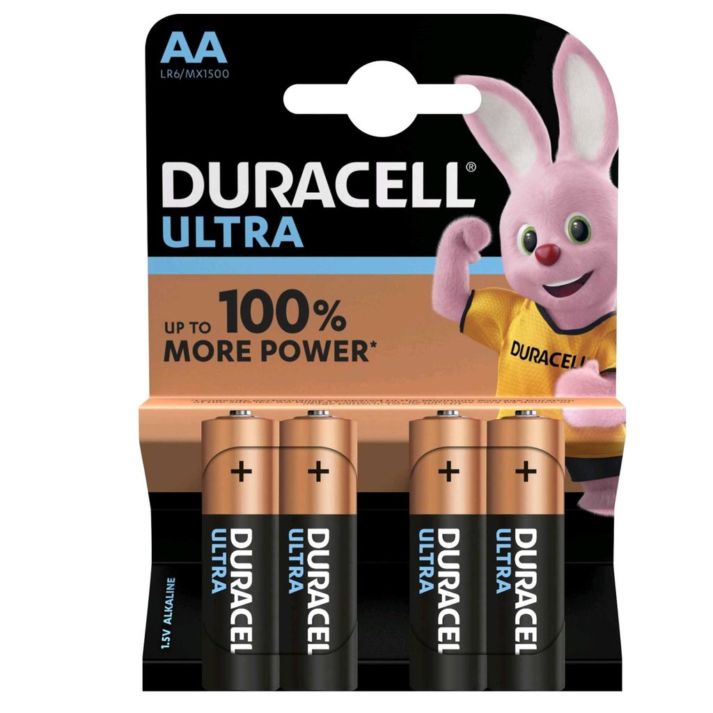 Piles Duracell Ultra Aa X4 Longévité Et Puissance Accrues - Image du produit 