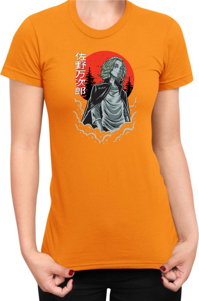 Damen T-Shirt Manga Japan Anime Comics Animation Tokyo Anime Revengers 0020, Lady XL / Orange