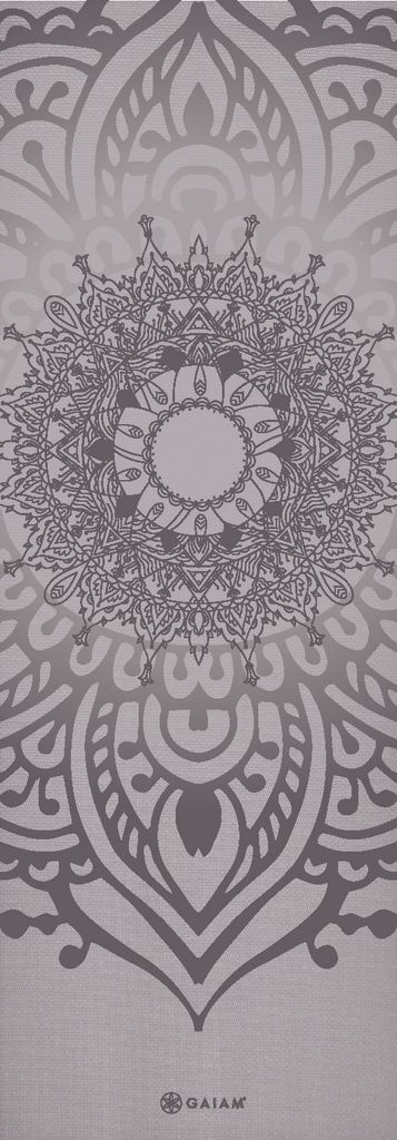 Gaiam Sustained Grey Sundial Layers Yoga Mat 5Mm Classic Printed Grau Grau -