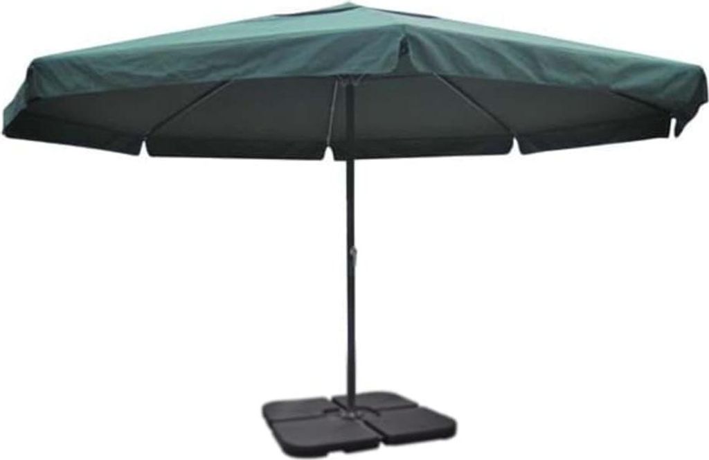 vidaXL Sonnenschirm Aluminium Tragbarer Sonnenschirmständer Grün