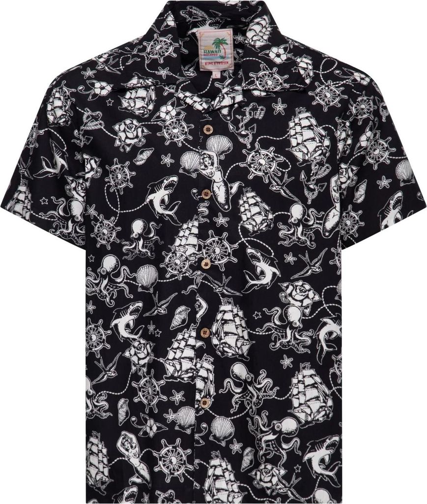 King Kerosin Hawaiihemd «Sailor» black L