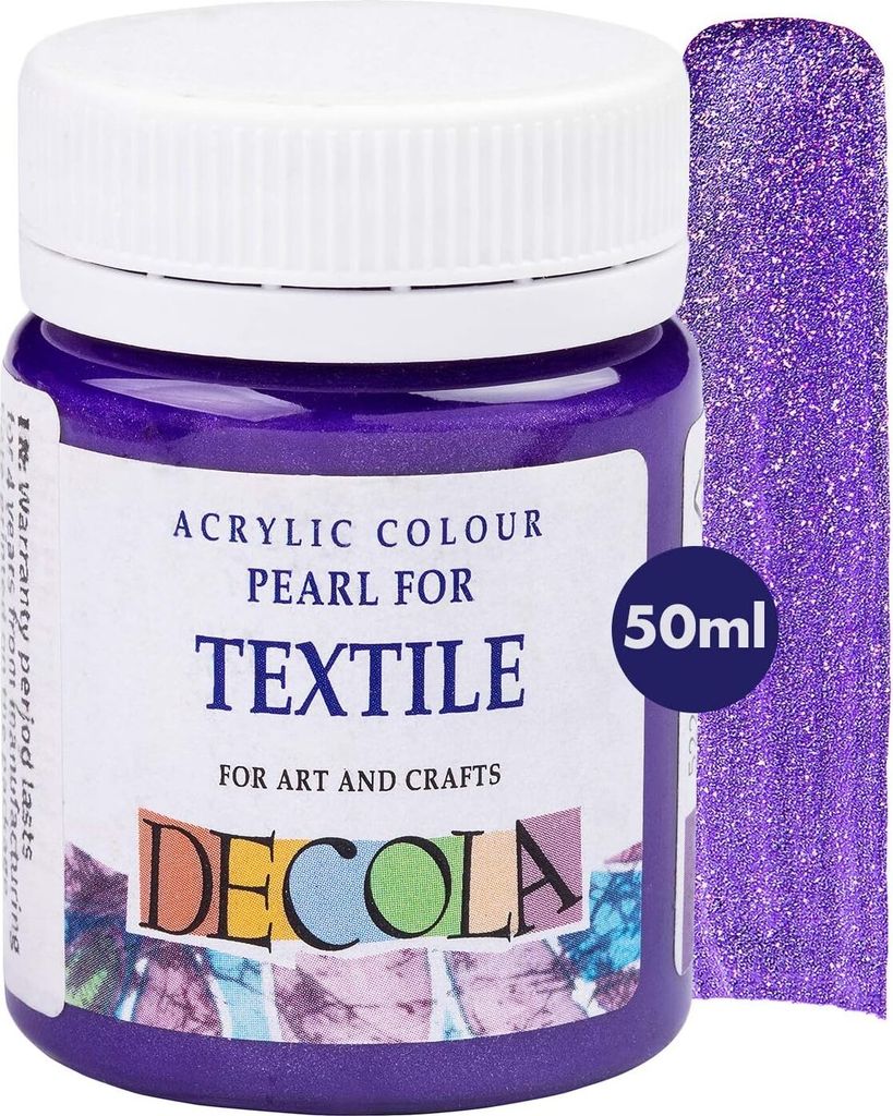 Decola Perlglanz Textilfarbe, 50 ml, Lila