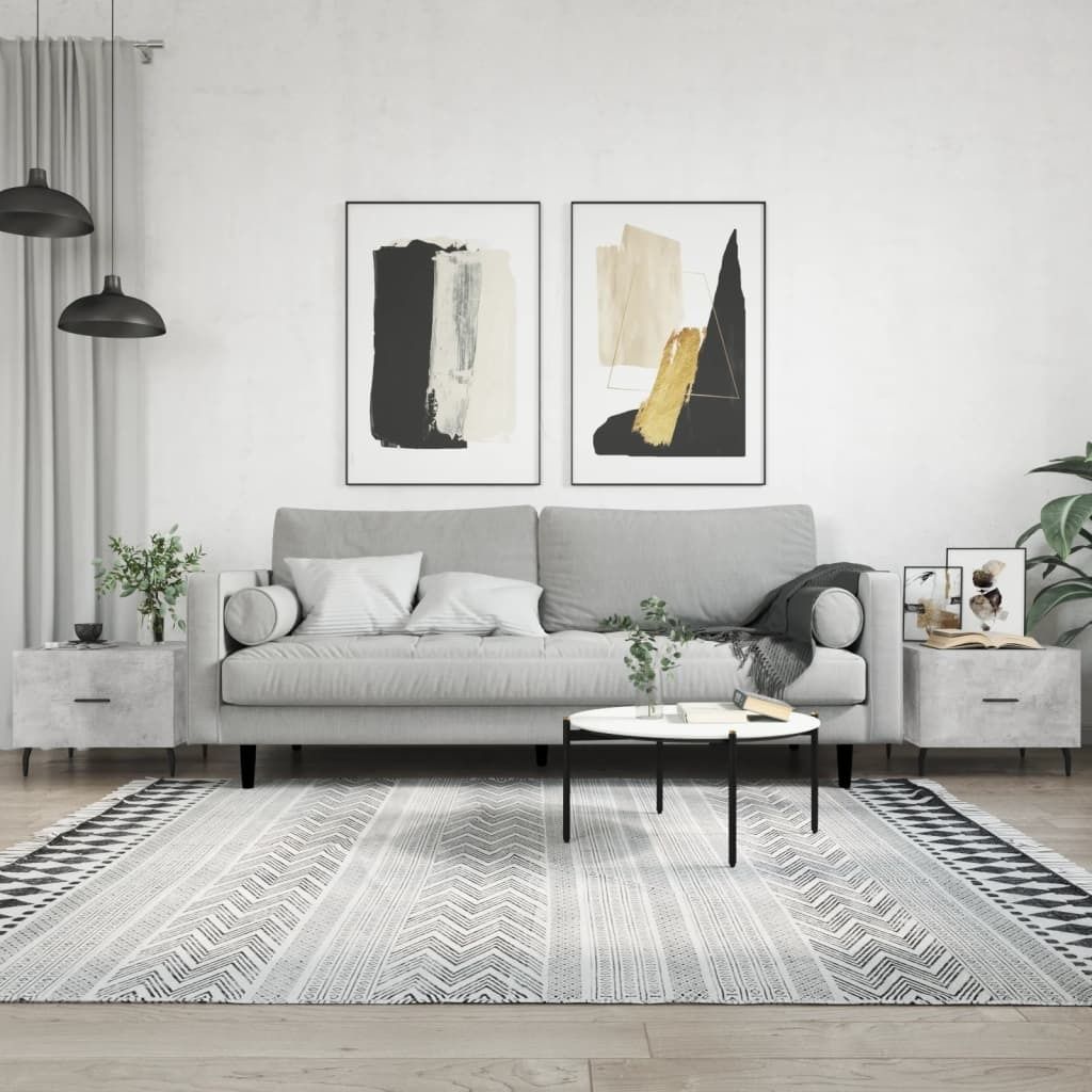 "Rabatt" Couchtische 2 Stk. - Wohnzimmertisch-set - Betongrau 50x50x40 cm Holzwerkstoff - Kaffeetisch CC22491