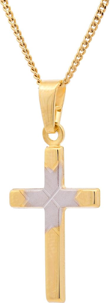 Gold Anhänger Kreuz mit Goldkette  333-8 Karat Gold Produktbild 