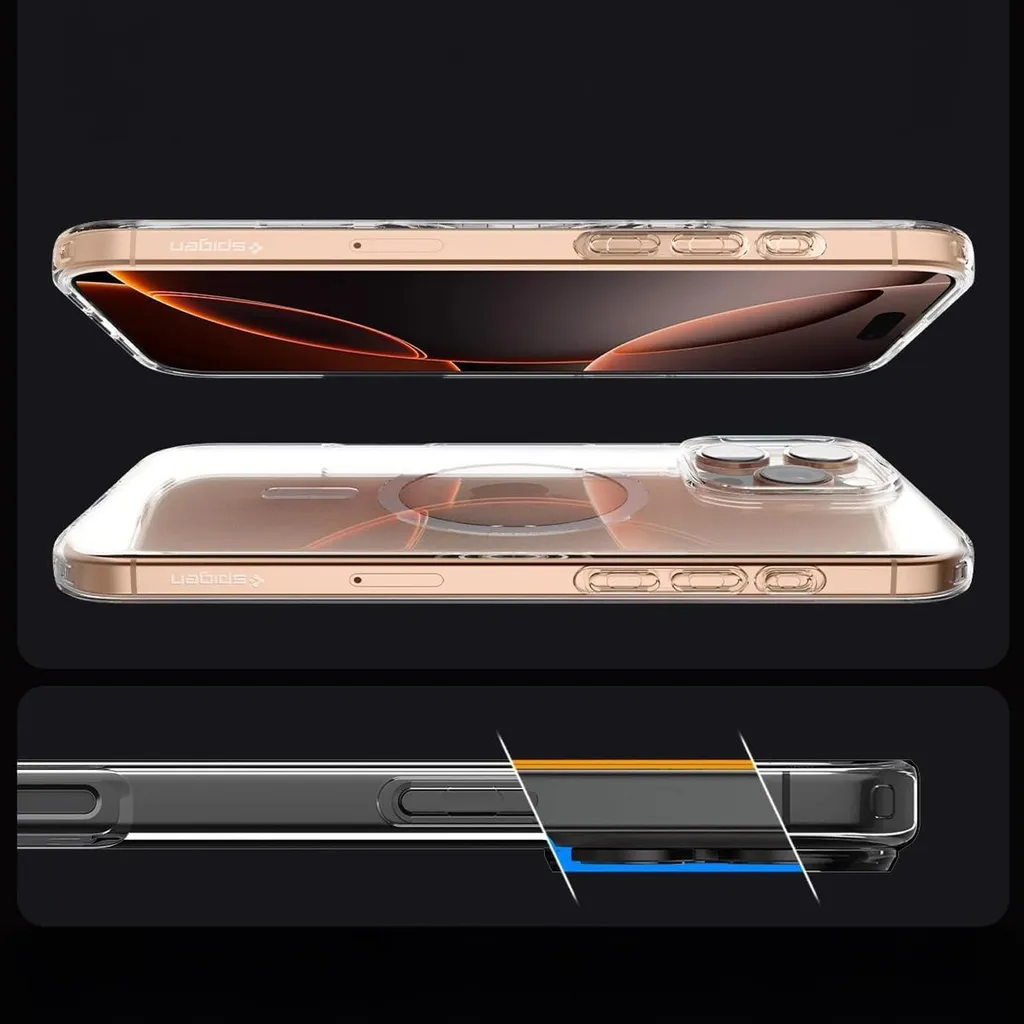 Housse MagSafe iPhone 16 Pro Max Spigen Crystal pour Charge Induction