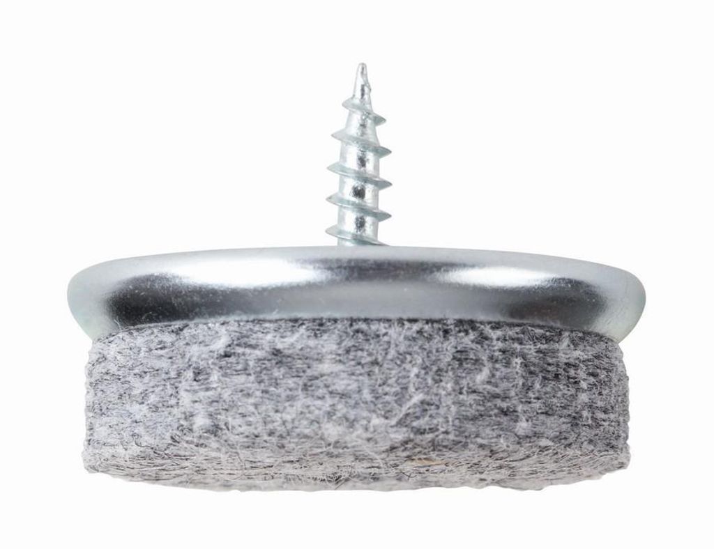 Walteco Filcový kluzák s vrutem, průměr 30mm, šedý, 4ks Obrázek produktu 