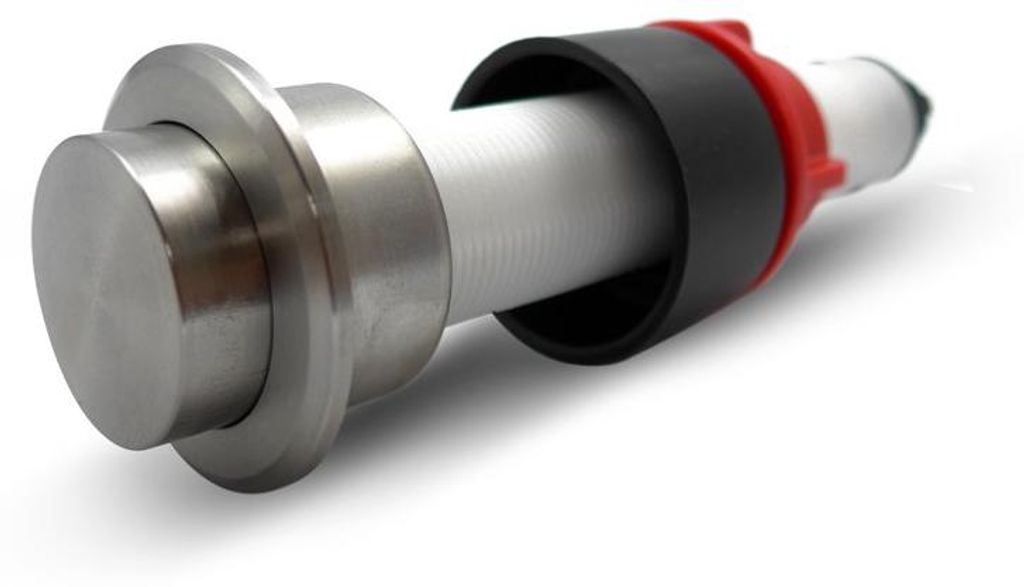 Franke Edelstahl Rundknopf Ventil mit integriertem Clicker Produktbild 