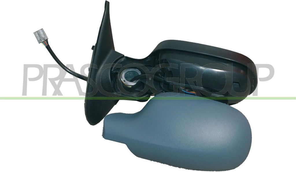 PRASCO DS0117313P Außenspiegel Seitenspiegel Rechts für NISSAN MICRA III (K12) Beheizt Asphärisch Grundiert Elektrisch