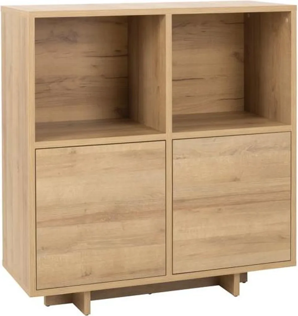 Buffet bas CHASKA chêne riviera - Commode de rangement polyvalente - 2