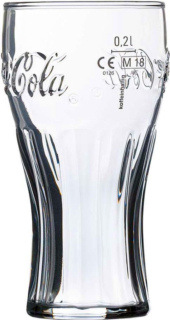 Coca Cola FH27 Konturglas 0,2l m. Eichmarke - 6 Stück