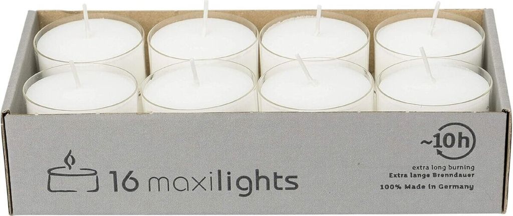 Čajové svíčky Maxilights 16 kusů - dlouhá životnost a Obrázek produktu