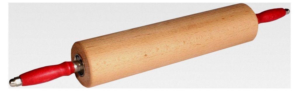 Teigroller Rollholz mit Edelstahlkugellager aus Buche, Walzenlängen 40 cm