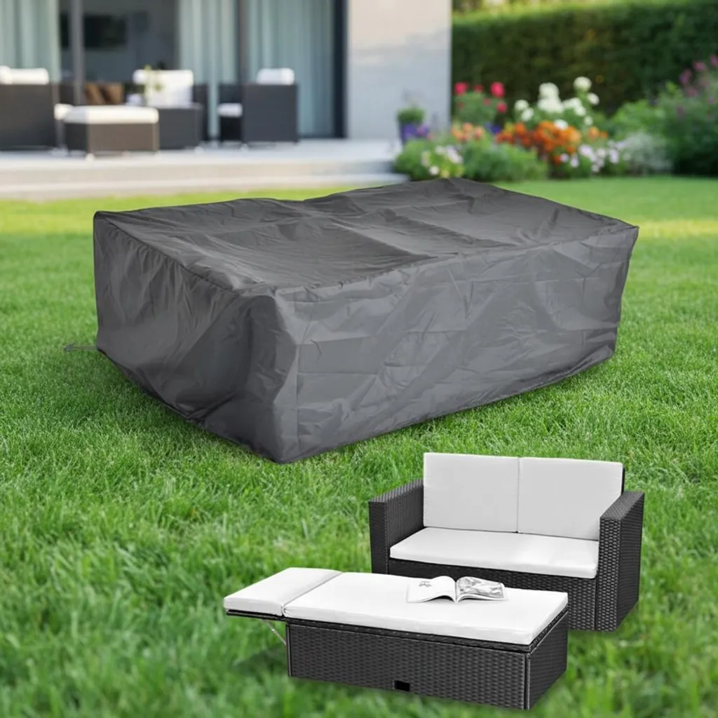 Telo Protettivo per Salotti in Rattan 125x123x74 Copertura Intemperie
