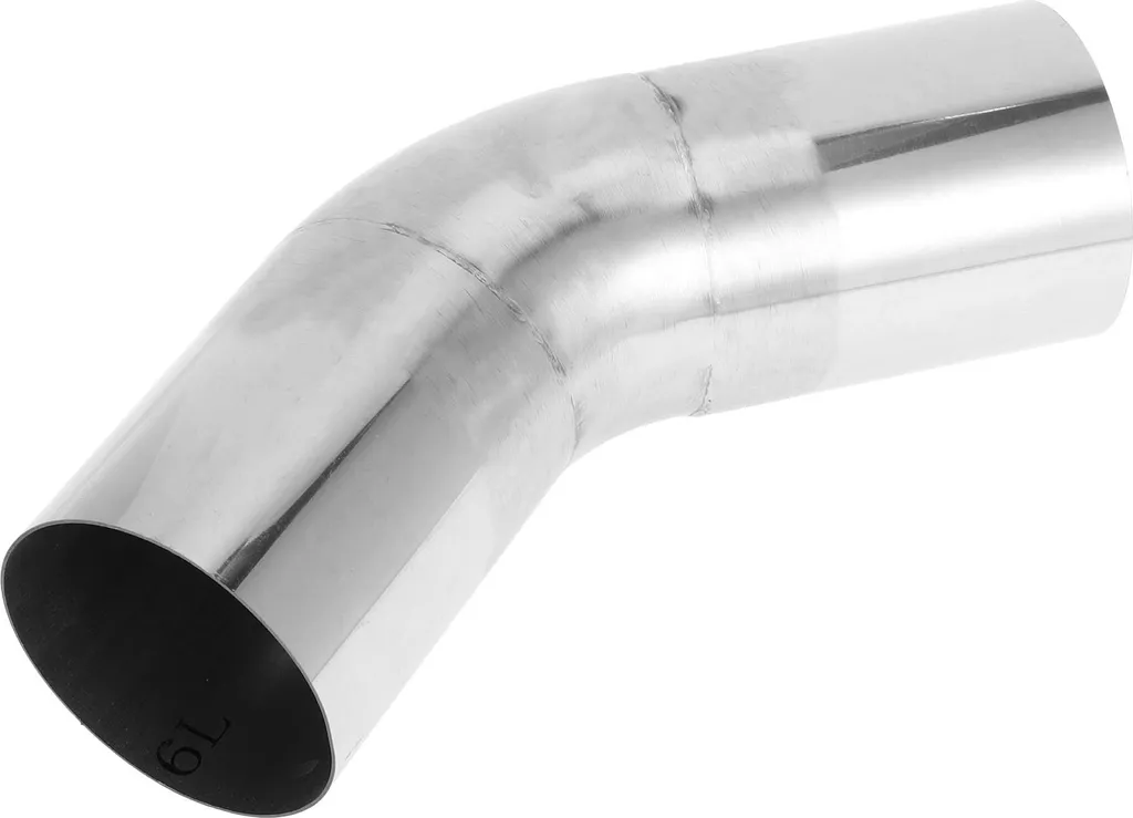 Tube Échappement Coude 45° Inox T316 Argenté 89mm pour Auto Modifiée - 2