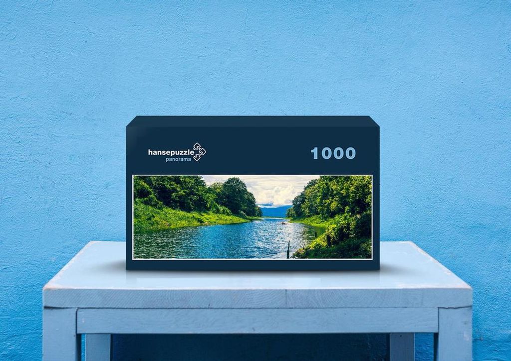 hansepuzzle 30181 - Fluss-Lauf Puzzle, 1050 Teile, Natur, 60,0 x 46,0cm mit hochwertiger Aufbewahrung, Kartonbox und wiederverschließbarem Beutel