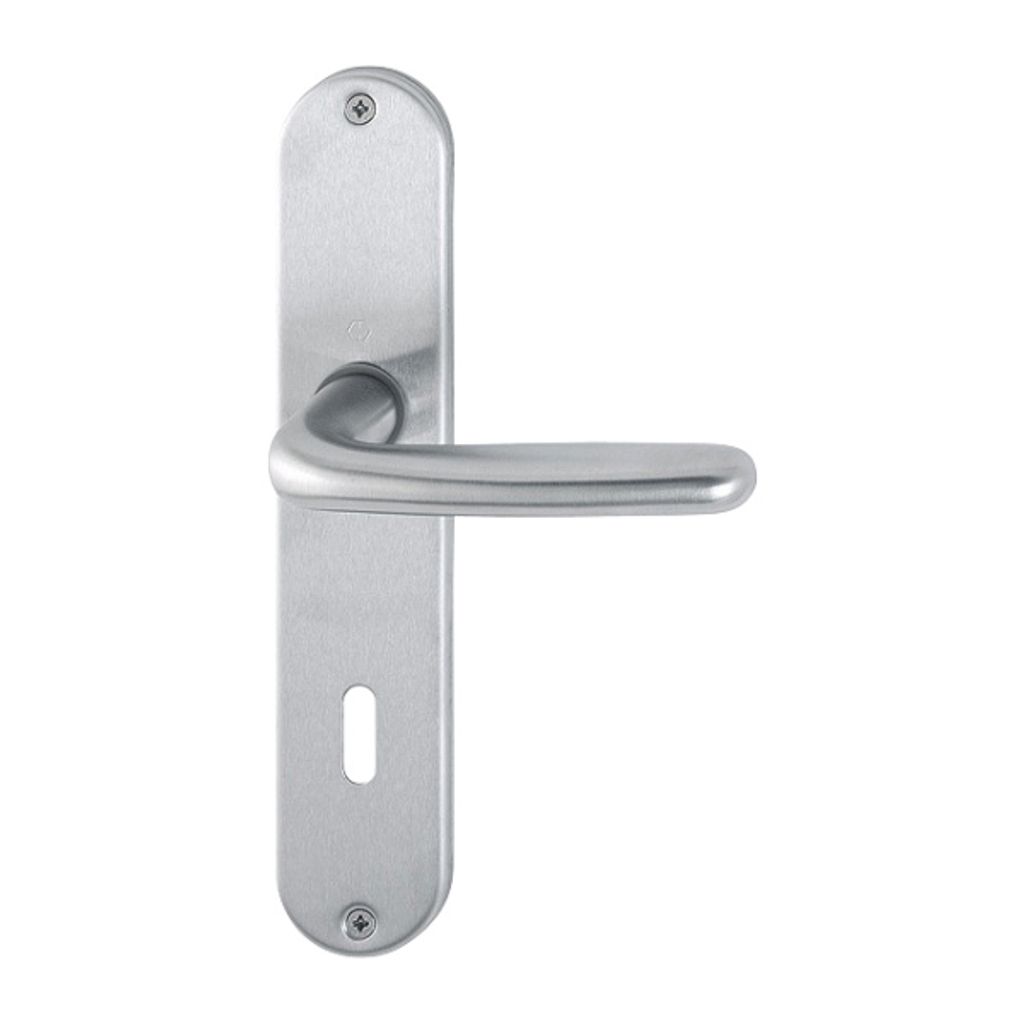 Hoppe Cardiff Langschildgarnitur F69 Edelstahl matt E1850Z/302, OB Ovalbart