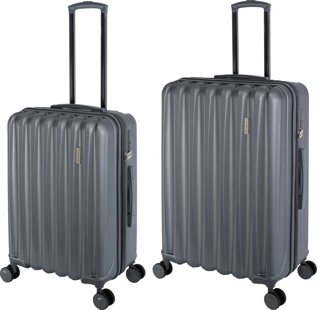 Travelhouse Porto Set Valigie M & L Grigio: Trolley Rigidi Espandibili