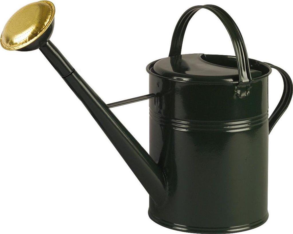 KOVOTVAR 26050132012 Deluxe Gießkanne mit Brause, Metall, lackiert, 9 Liter, grün