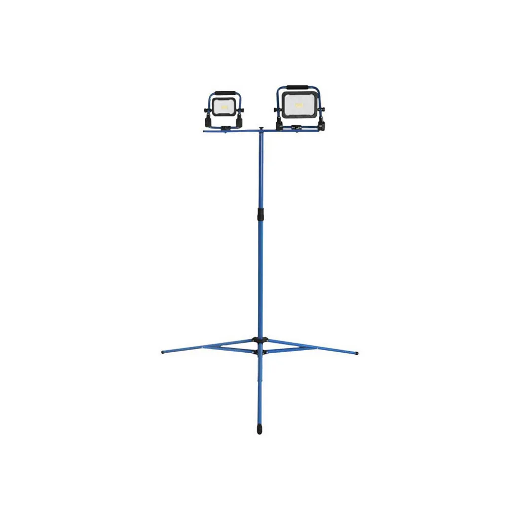 Support de Sol pour Éclairage de Travail - Idéal pour 2 Spots LED Ansmann