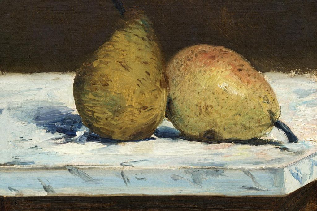 Poster 30x20cm Birnen, Edouard Manet Vintage für das Wohnzimmer