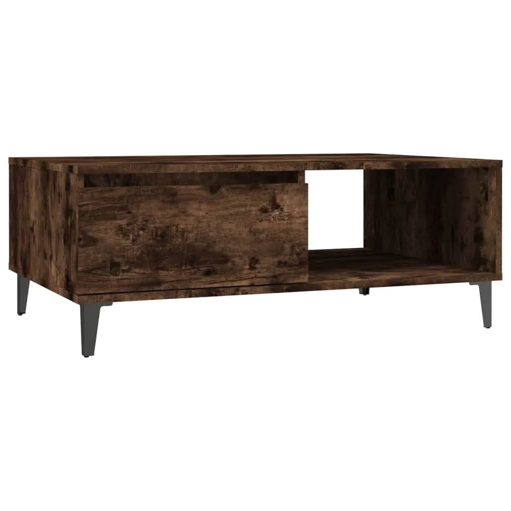 Tavolino Basso Rovere Fumé 90x60 - Robusto e Facile da Pulire
