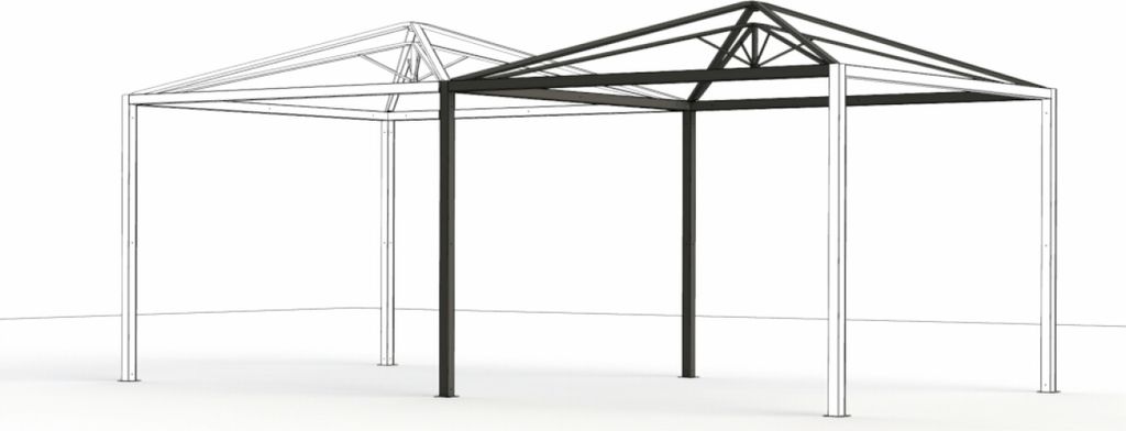 Siena Garden Pergola Basis Erweiterung SCHATTENMANUFAKTUR COMUNA, 307 x 315 x 301 cm P11809