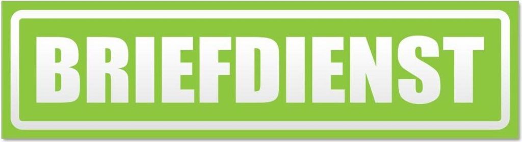 Kiwistar Briefdienst invertiert Magnetschild Schild magnetisch - 60cm Lindgrün - Magnetfolie für Auto PKW Kfz