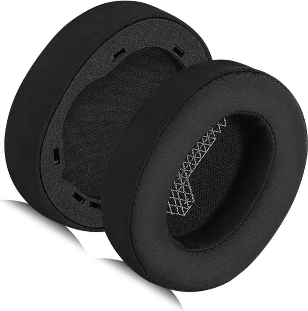 INF Ersatz-Ohrpolster für JBL LIVE 650BTNC, Schwarzes Eis-Seidengewebe, 2er-Pack