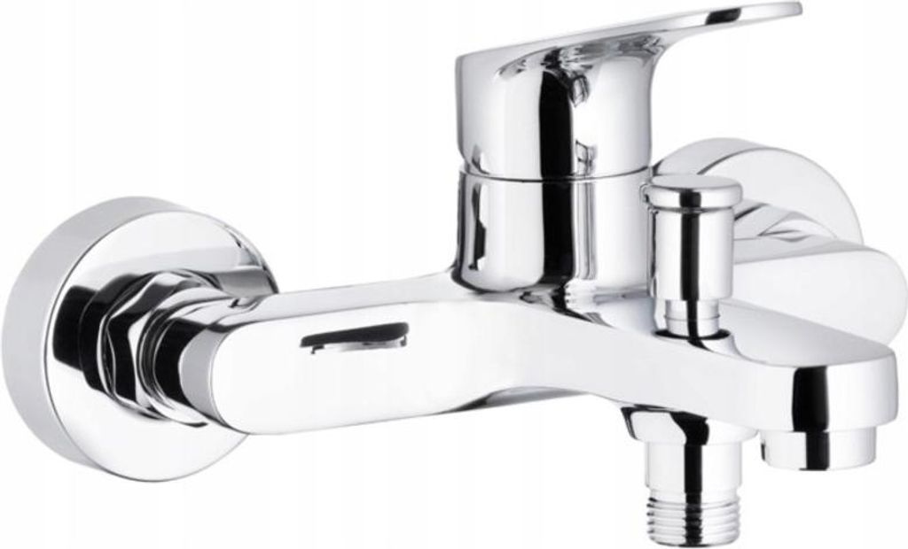 Einhebel-Wannen- und Brausebatterie Chrom silber Otava für die Wandmontage