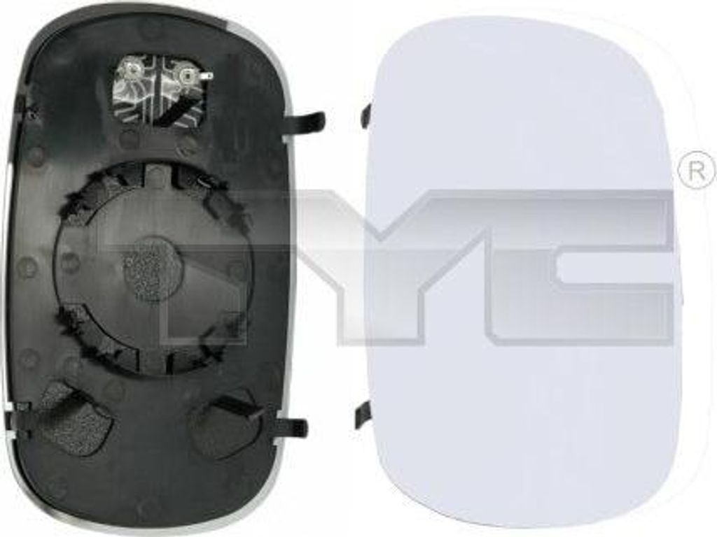 TYC 309-0059-1 Spiegelglas, Außenspiegel OE 71718326 kompatibel mit Doblo