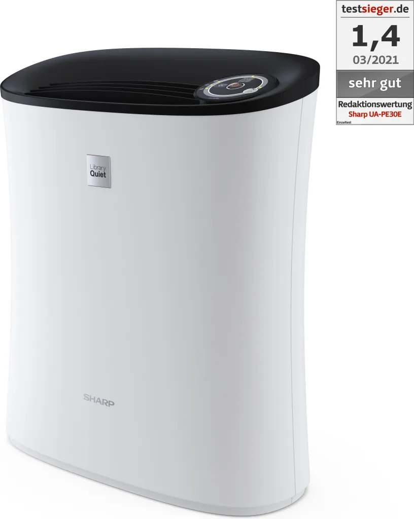 Purificateur d'Air Silencieux Sharp UA-PE30E-WB Débit 180m³/h 21 m²