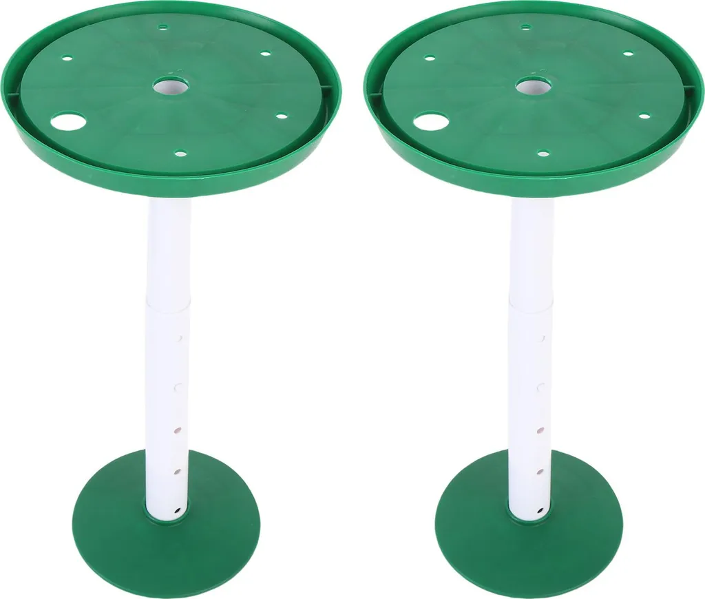 Support de Drainage pour Cache-Pot Intérieur Réglable Lot de 2 Verts