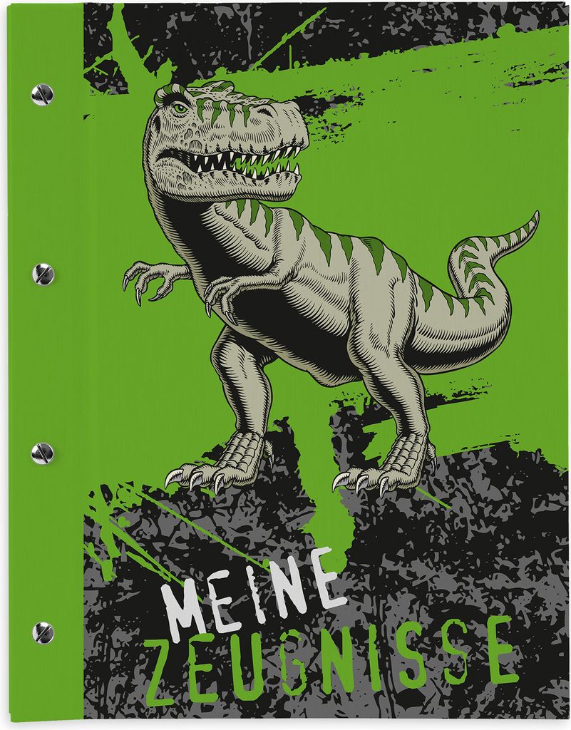 itenga Zeugnismappe A4 mit Schraubverschluss Motiv T-REX