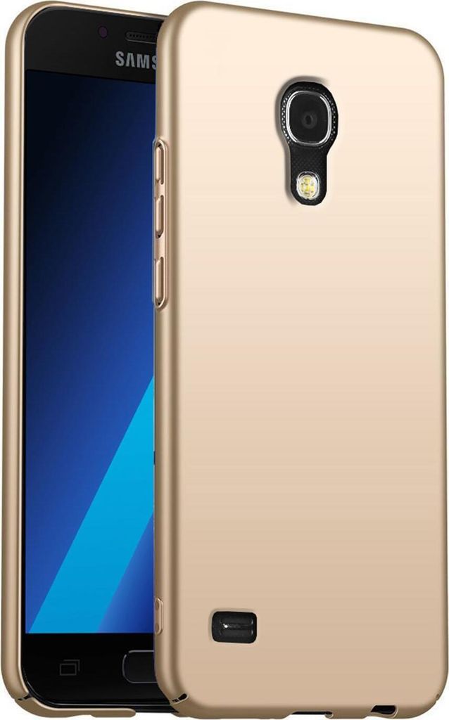 Conie Kunststoff Schutzhülle für Samsung Galaxy S4 Tasche Hard Case Cover Bumper Hartplastik Hülle in Gold