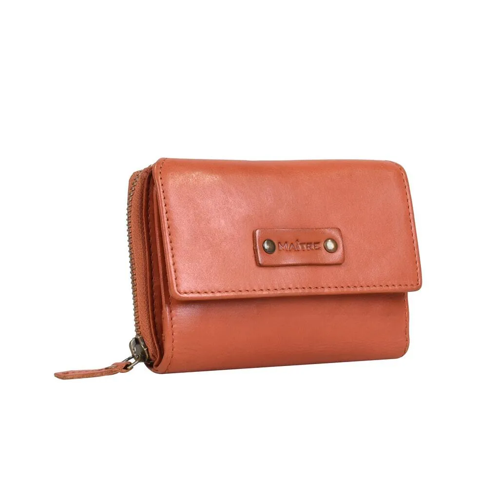 Maître Pelle portafoglio Steinbach Dagrete Purse Dark Orange arancione