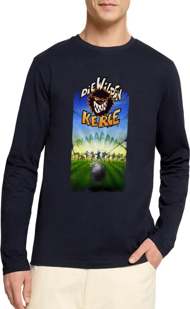 Spreadshirt Die Wilden Kerle Angriff Premium Langarmshirt Herren, S, Navy