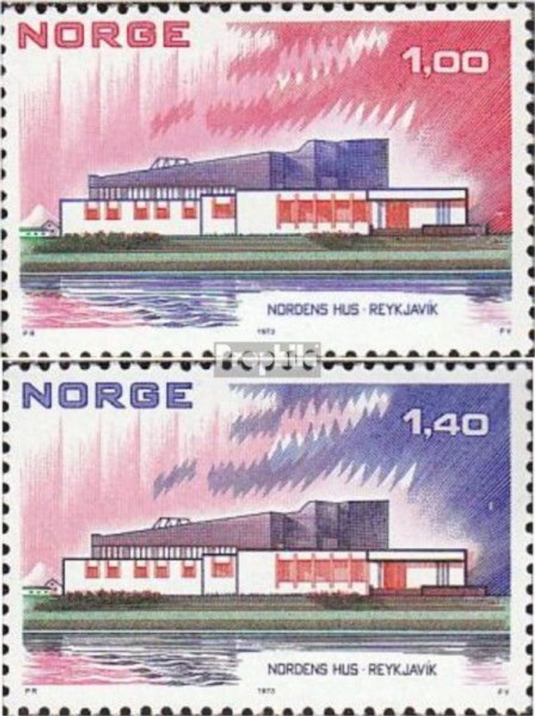 Briefmarken Norwegen 1973 Mi 662-663 (kompl.Ausg.) postfrisch Haus des Nordens