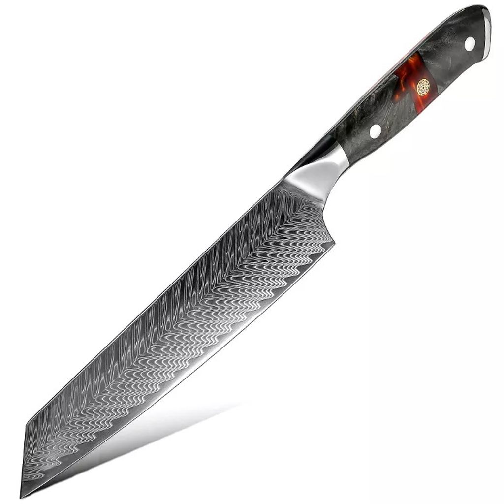 Okazaki Damast Küchenmesser Chef 34,5 cm – Hochwertige Schärfe für Ihre Küche KP19996
