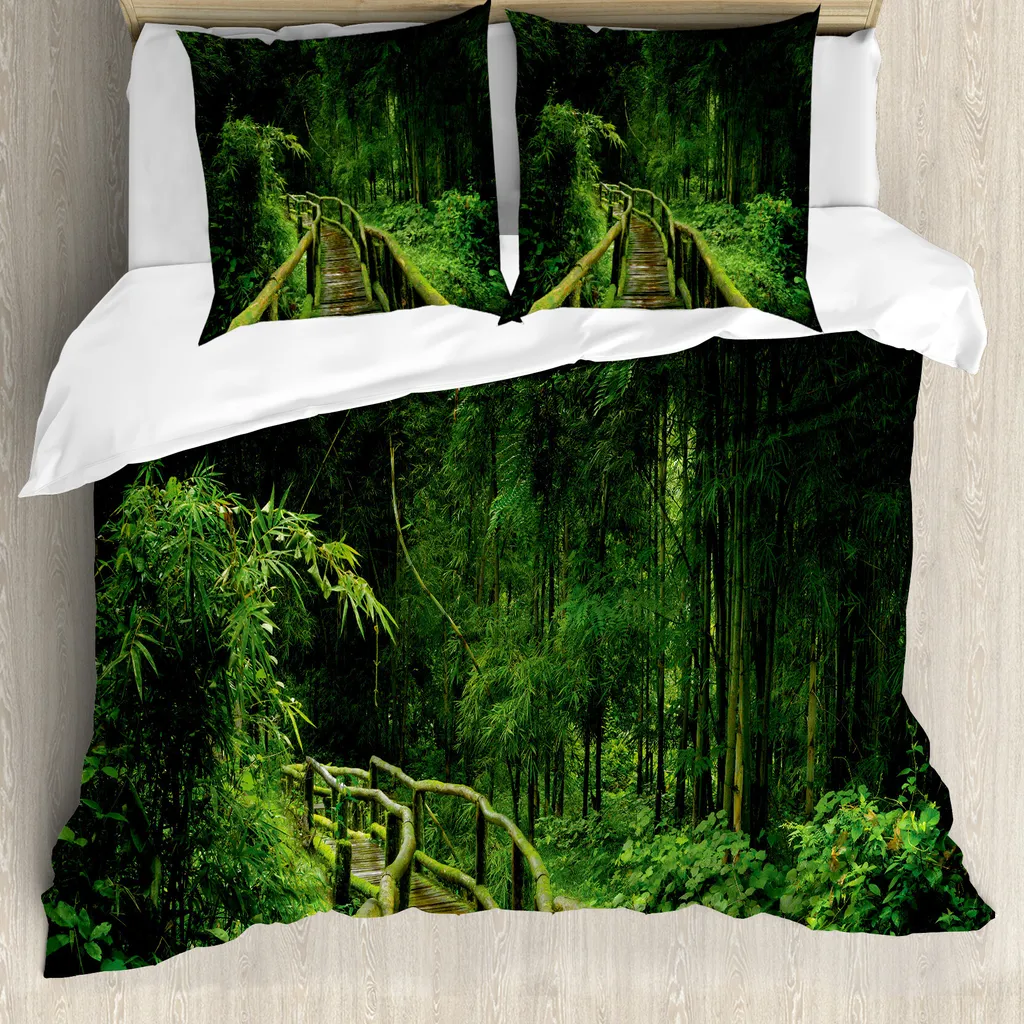 Copripiumino Antiacaro ABAKUHAUS Microfibra Urwald Forest 200x200