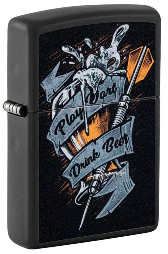ZIPPO Sturmfeuerzeug Mit Gaming Design – Schwarz Matt, Nachfüllbar, In Geschenkbox
