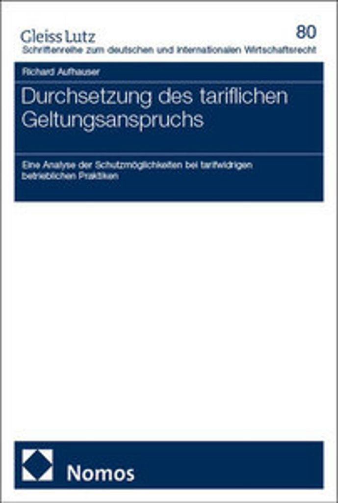 Durchsetzung des tariflichen Geltungsanspruchs
