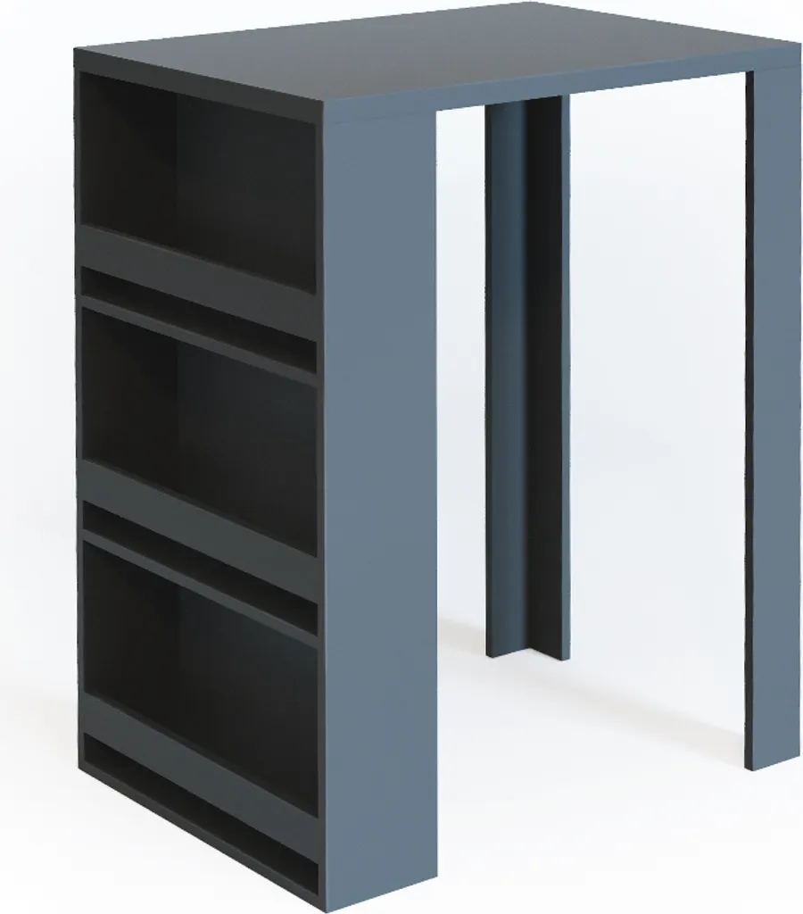 Gagnez de la place avec la Table de Bar Vicco 57x80cm Anthracite Robuste