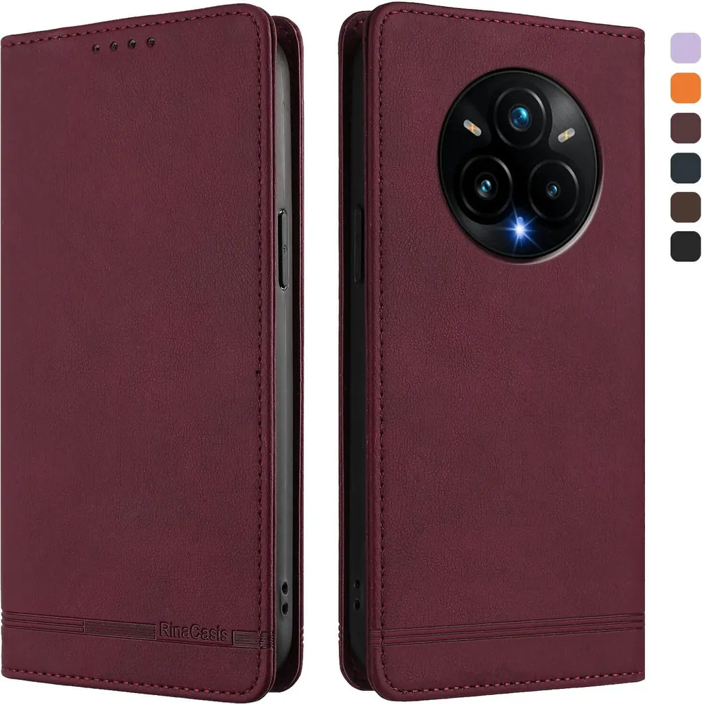 Realme 14 Pro+ 5G Custodia Slim Rosso - Supporto e Porta Carte