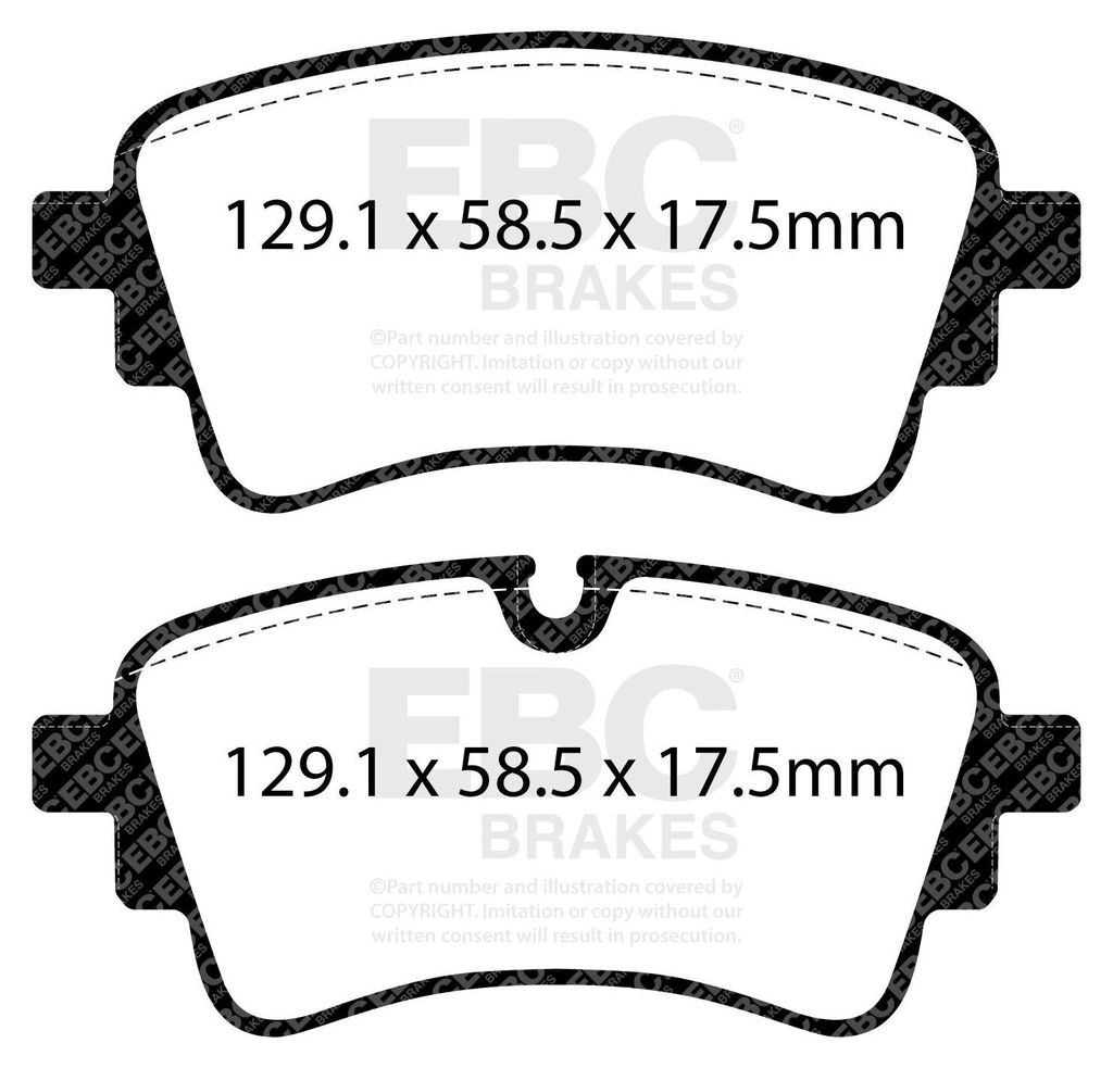 EBC Brakes Bremsbeläge Satz Hinten Bremsklötze für AUDI A4 B9 Avant (8W5, 8WD) DP42435R