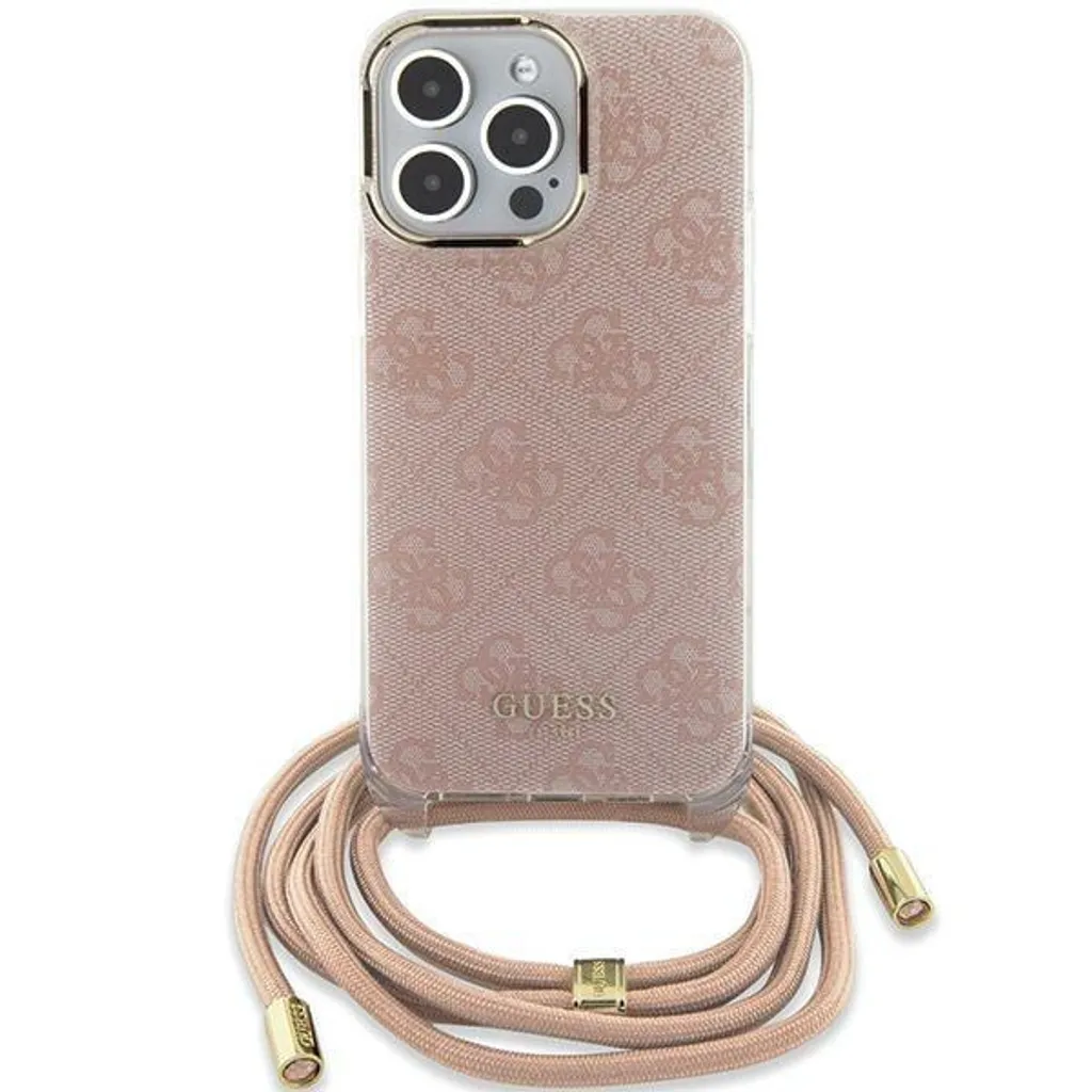 Guess Guhcp15Shc4Sep Iphone 15 / 14 / 13 6.1 Różowy/Pink Hardcase Crossbody Cord 4G Print