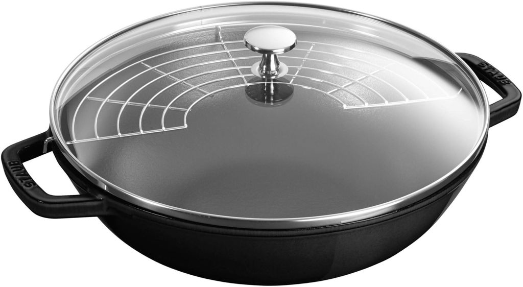 Staub 1312923, Rund, Wok-/Bratpfanne, Schwarz, Metall, 4,4 Produktbild 