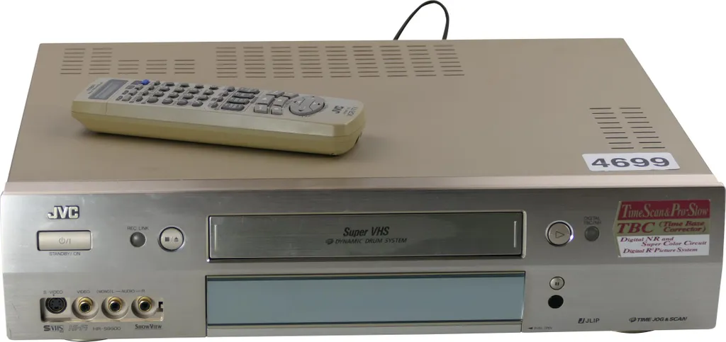JVC HR-S9500 Magnétoscope S-VHS Corrige l'Image avec Digital TBC et DNR