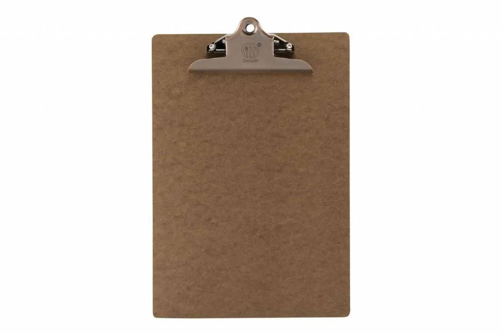 Planchette à pince A4 marron et bronze - Écritoire de bureau robuste