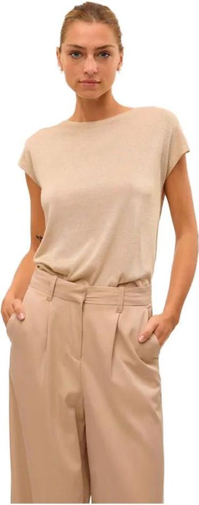 Vero Moda Sarah Ava Kurzarm-t-shirt Beige M Damen Beige M